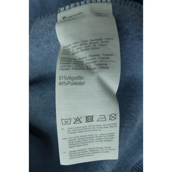 Rip Curl Surf Hooded Women's Sweatshirt Large NWT Relaxed Fit Graphic Print Blue - Picture 8 of 8